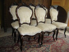 Suite de 6 chaises d'époque
