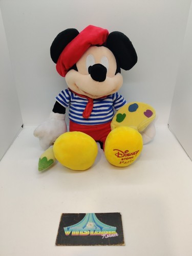 Peluche mickey artiste peintre - mickey,