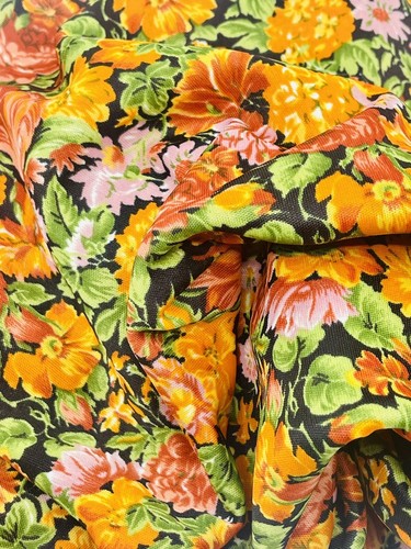 Coupon tissu jersey fleuri - ,