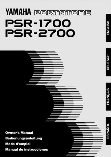 Yamaha psr 1700 - yamaha, psr-2700
