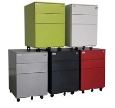 Conteneur avec roulettes armoire en métall armoire de bureau, plusieurs couleurs