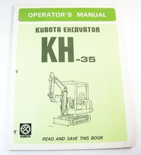 Kubota KH-35 Mini Compact Excavator Operator Maintenance Troubleshooting Manual