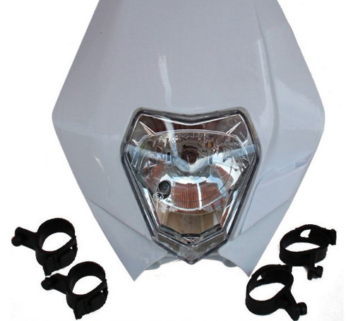 Lampe phare moto blanche - , pour