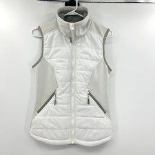 Bench White Gray Full Zip Vest Women's Small