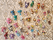42 Figurines LP Littlest Pet Shop Lot Mixed Mini & Bobble Dog Cat Girl Duck Pig
