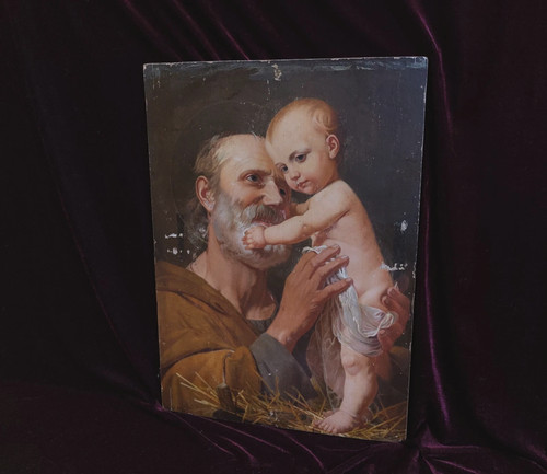 Tableau ancien peinture huile - tableau,