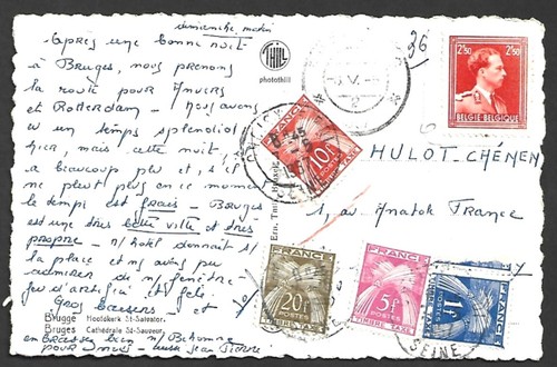 Carte postale belgique avec - carte,
