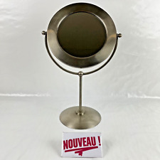 ➜VINTAGE/OLD 70S 80s Metal Table Stand Swivel Round Mirror
