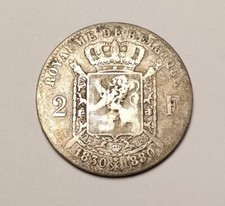 Pièce Argent, 2 francs - Léopold II - 50e anniversaire - 1880 - BELGIQUE