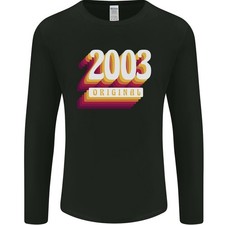 T-Shirt Original Anniversaire Rétro 22 Ans 2003 Pour Hommes À Manches Longues