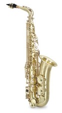 Saxophone Saxo Alto Instrument a Vent en Laiton Brossé Set Coffre Embouchure