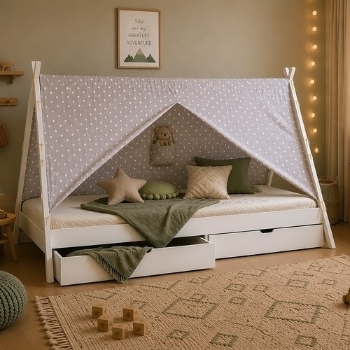 Lit enfant tipi 90x200 - tipi, cm
