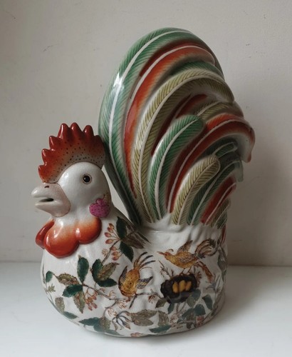 Sculpture poule faience - sculpture, de