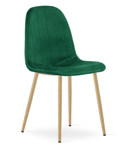 Chaise padva velours vert - -,