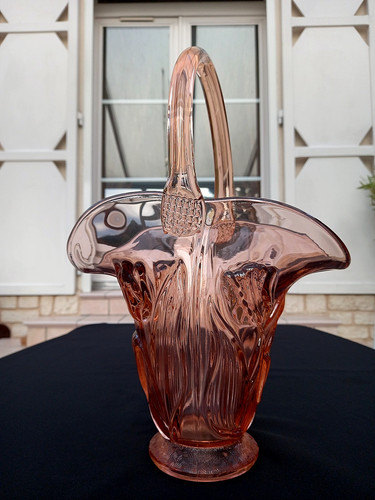 Grand vase panier verre - grand,