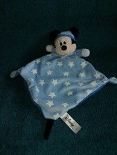 Doudou plat Mickey noir bleu