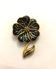 Broche Fleur en métal doré