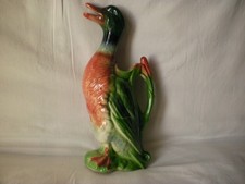 Cruche canard en barbotine