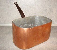 Antique tinned copper brazier brazier - brass brazing