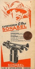 CORBEVOIE (92) SONABEL WARNING / FIREFIGHTERS / ADVERTISING 1951