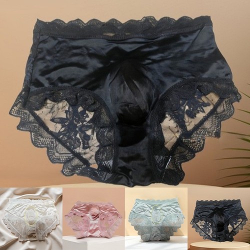 Slip homme satin broderie