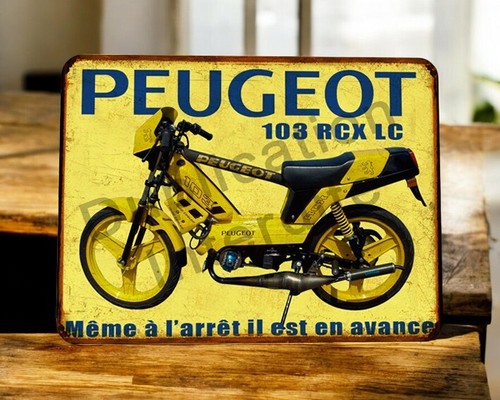 Plaque métal vintage peugeot - métal,