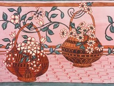 Marguerite Saur draftsman 20th century ink watercolor decorative panel frieze baskets