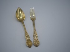 POINCON MINERVE ORIGINAL FRANCE VERMEIL ENTREMET CUTLERY