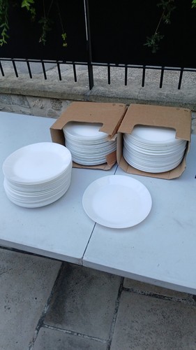 Lot assiettes blanches - de,