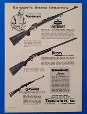1957 TRADEWINDS INC. SELLING HUSQVARNA MERCURY GEVARM FIREARMS ORIGINAL PRINT AD