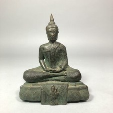 ASIE Statue en bronze BOUDDHA DHYANI MUDRA 15 cm Début XXe siècle?