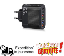 Chargeur USB Prise USB Adaptateur USB, 5 Ports multiprise USB Chargeur Universel