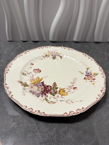 Plat ancien décor floral