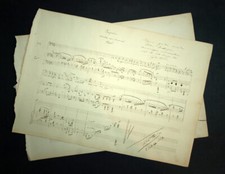PARDON Felix, 2 musical scores handwritten from 1869 - 1871, Freemasonry