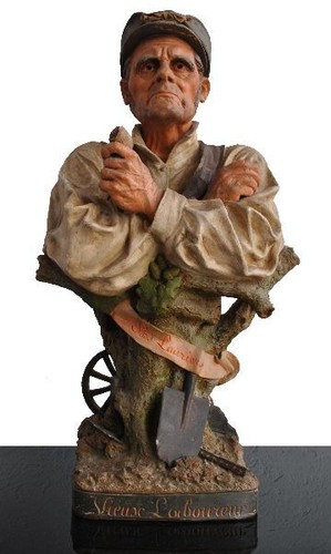 Terre cuite polychrome - terre,