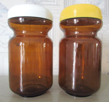 Lot de 2 anciens bocaux vides