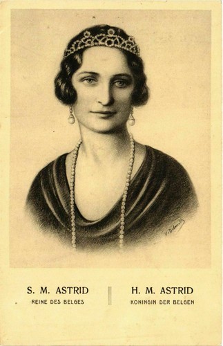 Cpa astrid reine des - reine,
