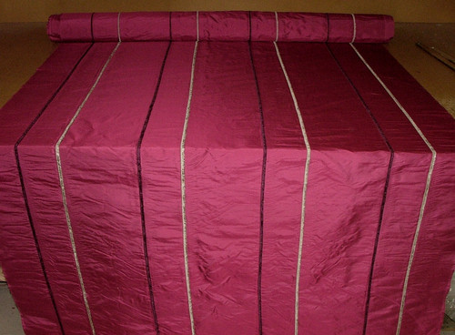 Romo soie rideau - tissu, azalea