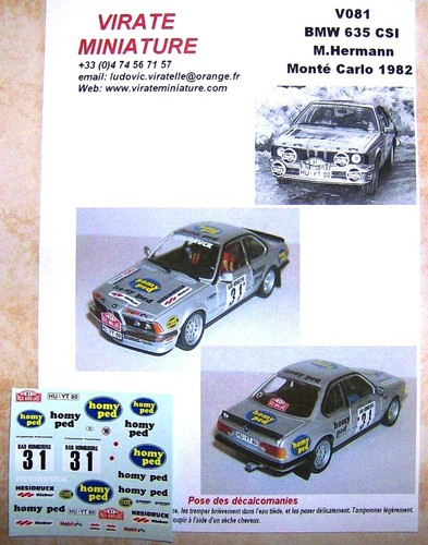V081 bmw 635 csi rallye - v081,