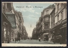 CPA Charleroi, Rue de la Montagne, vue de la rue 