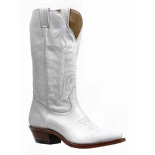 3913 Bottes Boulet western country Bout cowboy moyen blanche femme