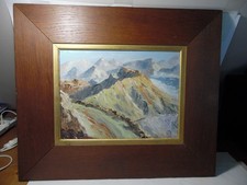 Tableau Peinture,Peintre de la Montagne: HSP Savoie vue "Massif du Mont-Blanc".