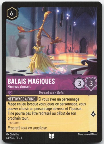 Carte lorcana balais magiques - carte,