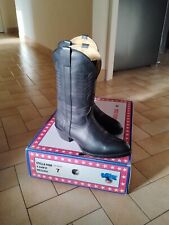 Bottes Santiags, femme, cuir, neuves, noires, T.40, Go West  (une référence)
