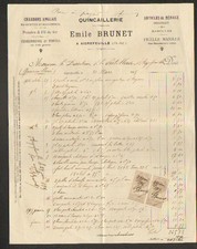 AIGREFEUILLE-D'AUNIS (17) QUINCAILLERIE FERRONNERIE CHARBONS "Emile BRUNET" 1915