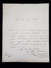 Roi Des Belges Léopold I Document Royal Signé Lettre Royauté Belge