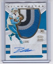 2020 Crown Royale D'ANDRE SWIFT Silhouettes Rookie RC Patch Auto RPA #22/25