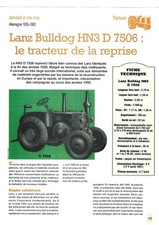 TRACTEUR LANZ BULLDOG HN3 D 7506 Tracteur de la reprise & Sur 4 Pages