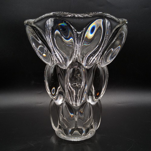 Vase cristal blanc soufflé - en,