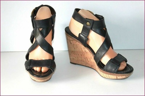 Zara sandales compensées cuir - sandales,